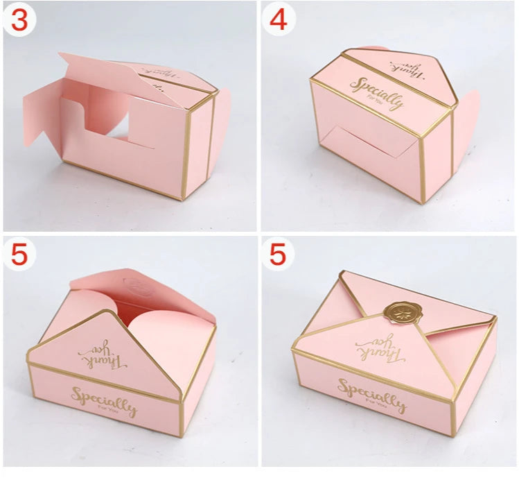 20pcs, Simple Creative Gift Box, Packaging Envelope Shape Wedding Gift Candy Box, Favors Birthday Party Christmas Jewelry