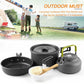 Camping Cookware Set Aluminum Portable Outdoor Tableware Cookset Cooking Kit Pan Bowl Kettle Pot Hiking BBQ Picnic Equipment