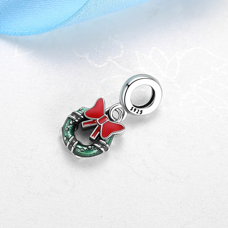 Original 925 Sterling Silver Charms Christmas Santa Reindeer Pendant Beads Fit Pandora Bracelets Necklaces Women Diy Jewelry