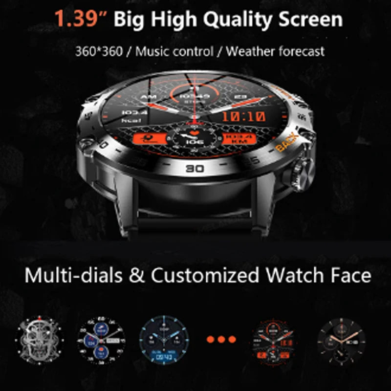 2025 New Watch Men Smart Watch Men Waterproof Watches Sport Fitness Smartwatch Men for OPPO K10 DOOGEE V20 Samsung Galaxy A80