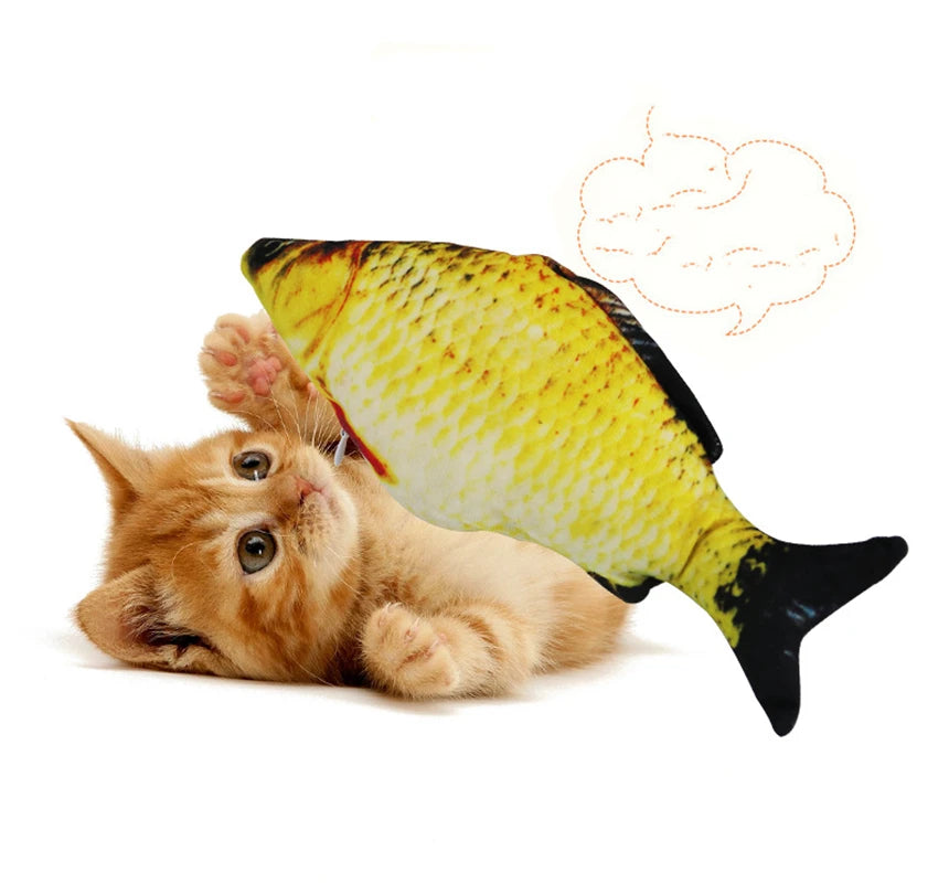 20/30/40 Creative Cat Toy 3d Fish Simulation Soft Plush Anti-Bite Catnip Interaction Chewing Fake Cat Fish Toy Pet Accessories