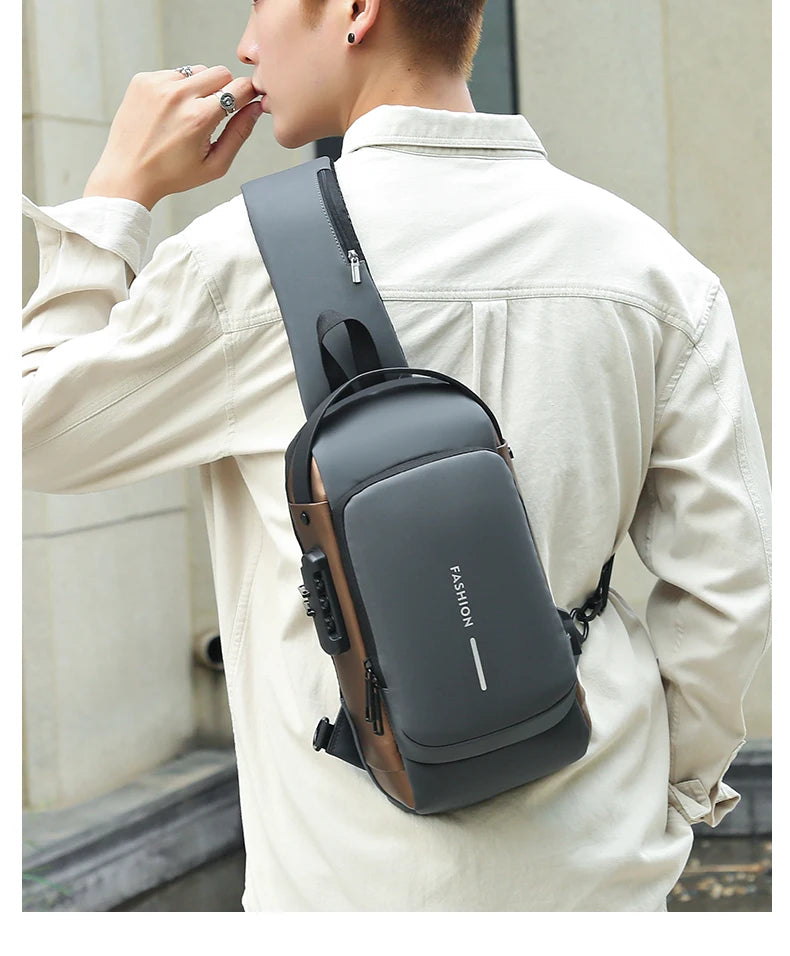 Fashion Men's Chest Bag Waist Packs High Quality Oxford Crossbody Bag Chest Pack Anti-theft Design Men's Handbag Shoulder Bag