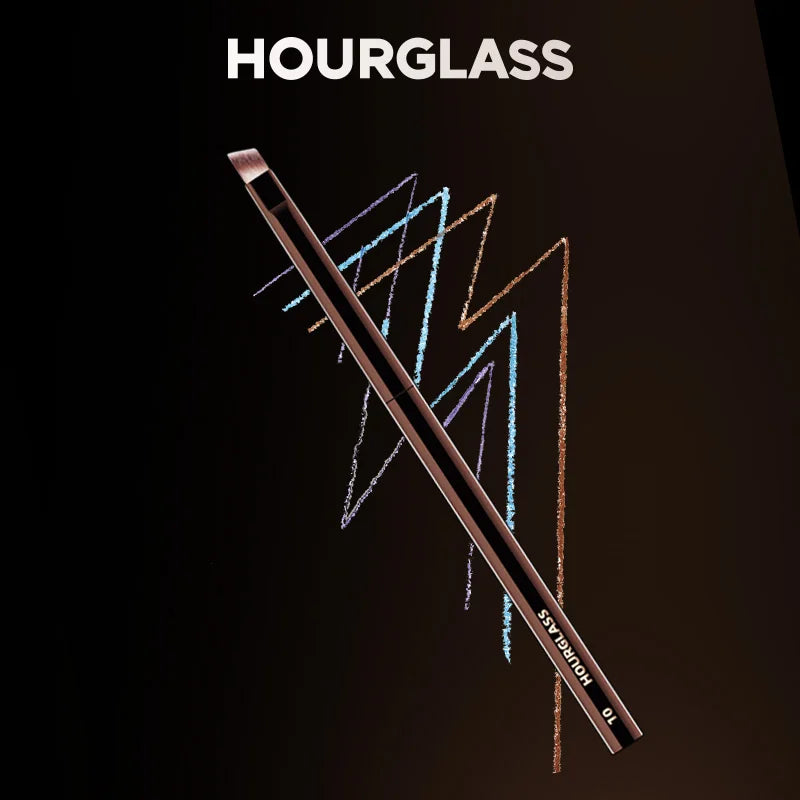 فرش المكياج Hourglass بودرة أساس خافي عيوب أحمر الخدود برونزر ظلال العيون حواجب كحل فرشاة النحت