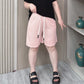 Summer New Wide Leg Shorts Women Plus Size Elastic High Waist Drawstring Loose Thin Casual A-line Hot Pants