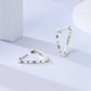 Bulbusbow Luminous Shell Women Earrings Original 925 Sterling Silver Pave CZ Star Moon Hoop Earrings Engagement Wedding Jewelry