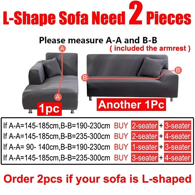 Sofa Cover for Living Room Thick Elastic Jacquard Cover for Sofa Couch Armchair 1/2/3/4 Seater L Shaped Corner Sofa Cover