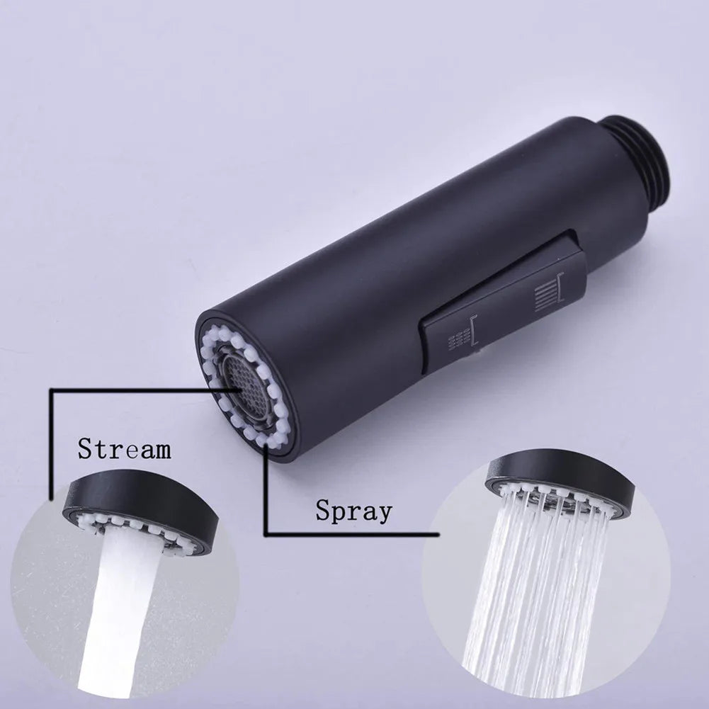 Bathroom Tap Faucet Pull Out Spray Shower Head Setting Kitchen Spare Replacement Tap Sprayer Black Head Sprinkler Kitchen Parts