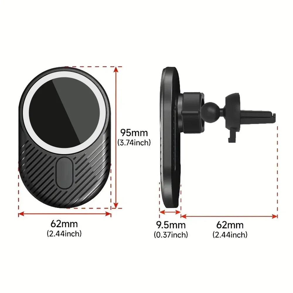 100W Fast Car Wireless Chargers Magnetic Car Air Vent Phone Holder for iPhone 16 14 15 Pro Max Samsung Macsafe Charging Station