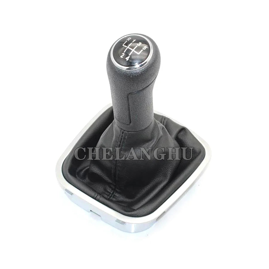 5 Speed Gear Stick Shift Knob With Leather Boot 6R0711113 For VW Polo 6R 6C Sedan Hatchback 2011 2012 2013 2014 2015 2016 2017