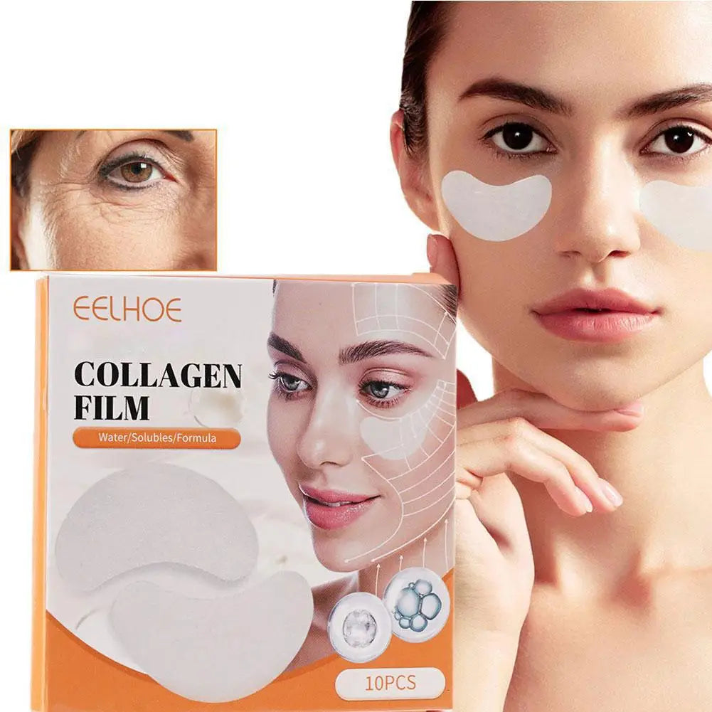 5Pairs Collagen Soluble Film Anti Aging Wrinkles Remove Dark Circles Nourish Mask Moisturizing Lift Firming Skin Eyes Care