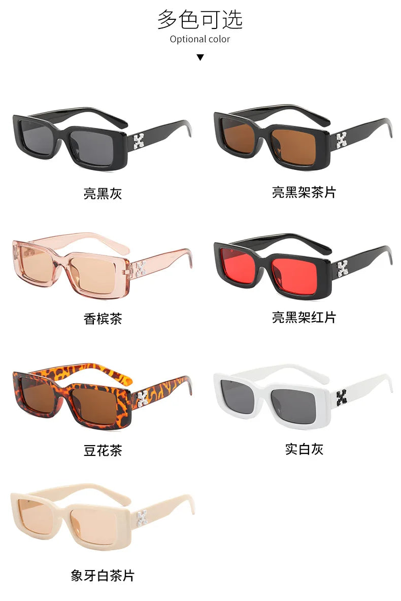 Fashion Luxury Design Square Sunglasses Men Women Small Rectangle Street Sun Eyeweae Ladies Vintage Driving Shades