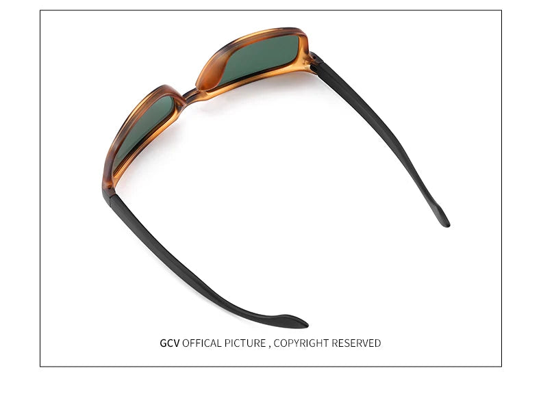 GCV Brand Fashion Wrap Frame Retro Decorative Photochromic Classic Polaroid Women Men Versatile Pattern Sunglasses UV400 Goggles