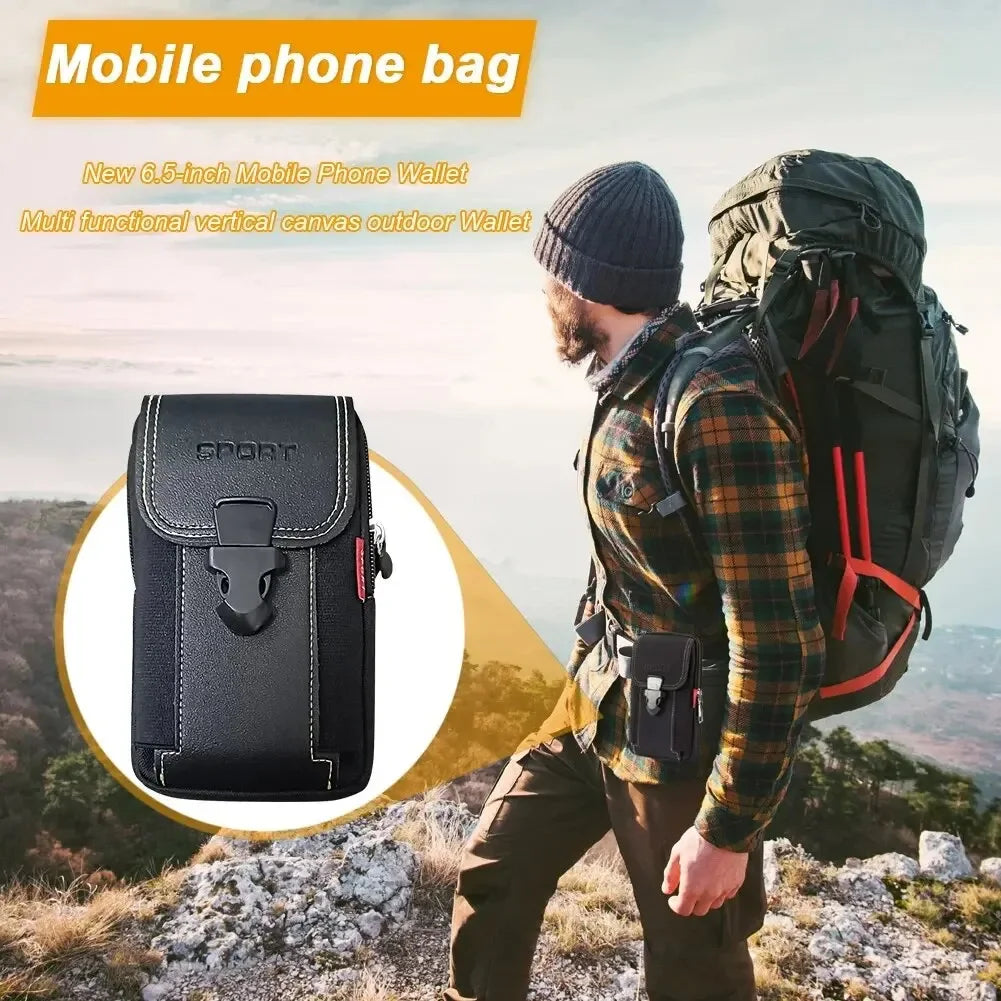 Unisex Belt Pouch Mobile Phone Bag for Men Phone Holster Bag Molle Waist Bag Pack Small Tactical Duty Belt Backpack Card Holder