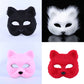 New Furry Fox Masks Half Face Eye Mask Imitation Cat Hair Mask Halloween Carnival Party Animal Cosplay Costume Accessories