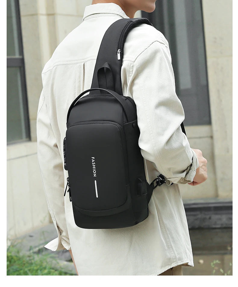 Fashion Men's Chest Bag Waist Packs High Quality Oxford Crossbody Bag Chest Pack Anti-theft Design Men's Handbag Shoulder Bag