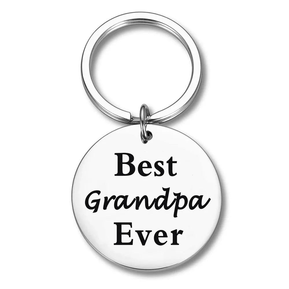 Father's Day Christmas Birthday Gift Father Dad MOM Keychain, Best Papa Gifts From Daughter Son Best Papa Ever