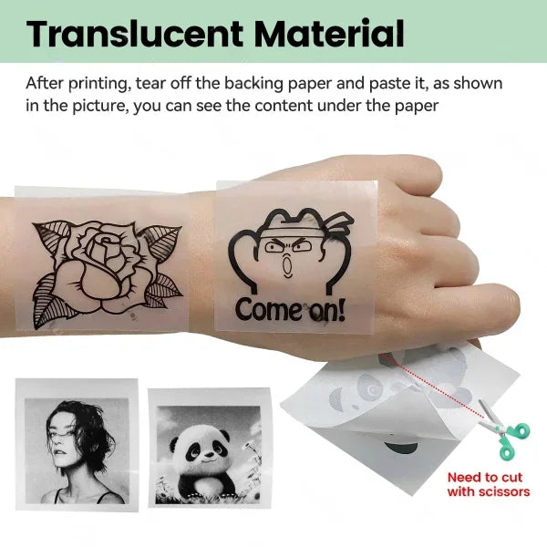 Mini Printer Paper Transparent Thermal Sticker Paper scrapbook Self-adhesive Printer Paper Printer For Photos Notes For peripage