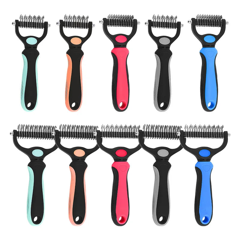 Professional Pet Deshedding Brush Dog Hair Remover Pet Fur Knot Cutter Puppy Cat Comb Brushes Dogs Grooming Shedding Supplies