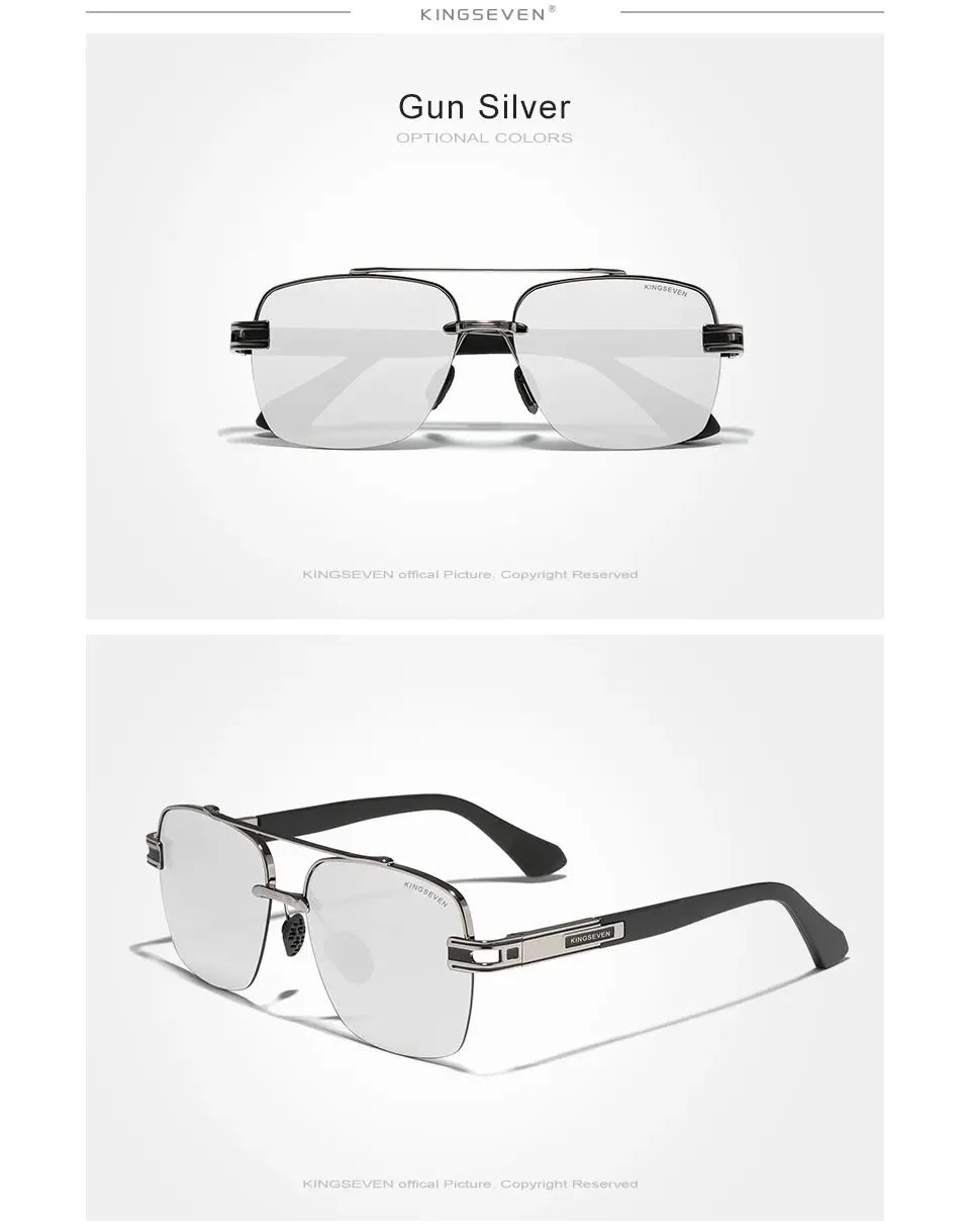 KINGSEVEN 2024 Brand New Design Sunglasses For Men Polarized Gradient Sun Glasses Women Eyewear Square Retro Eyewear Okulary