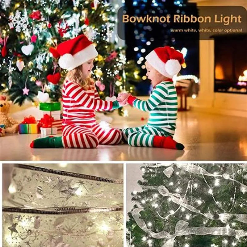 5/2/1M Christmas Ribbon Fairy Light Wedding Decor Light Christmas Tree Ornament Holiday Lighting Christmas Decoration LED Ribbon