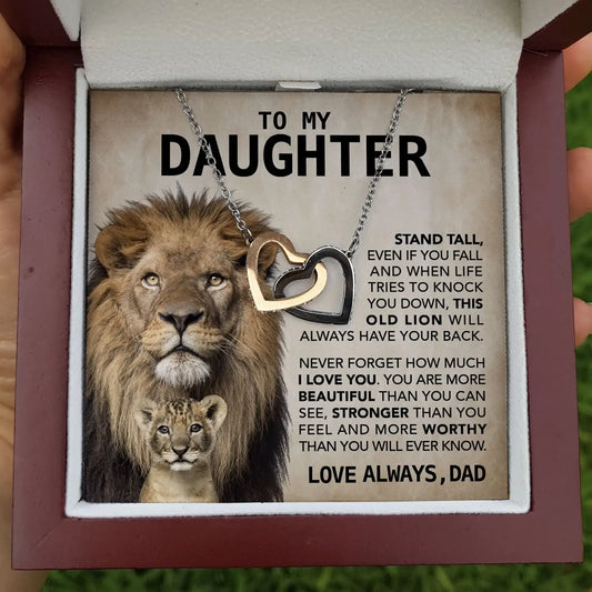 Daughter Gifts From Dad To My Daughter Lion Dad Christmas Gift Father Daughter Necklace 2022 New Dropshipping