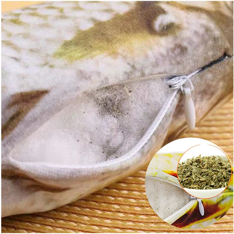 20/30/40 Creative Cat Toy 3d Fish Simulation Soft Plush Anti-Bite Catnip Interaction Chewing Fake Cat Fish Toy Pet Accessories