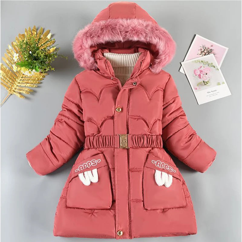 Children Down Coat Winter Teenager Thickened Hooded Cotton-padded Parka Coat Kids Warm Long Jackets Toddler Kids Outerwear