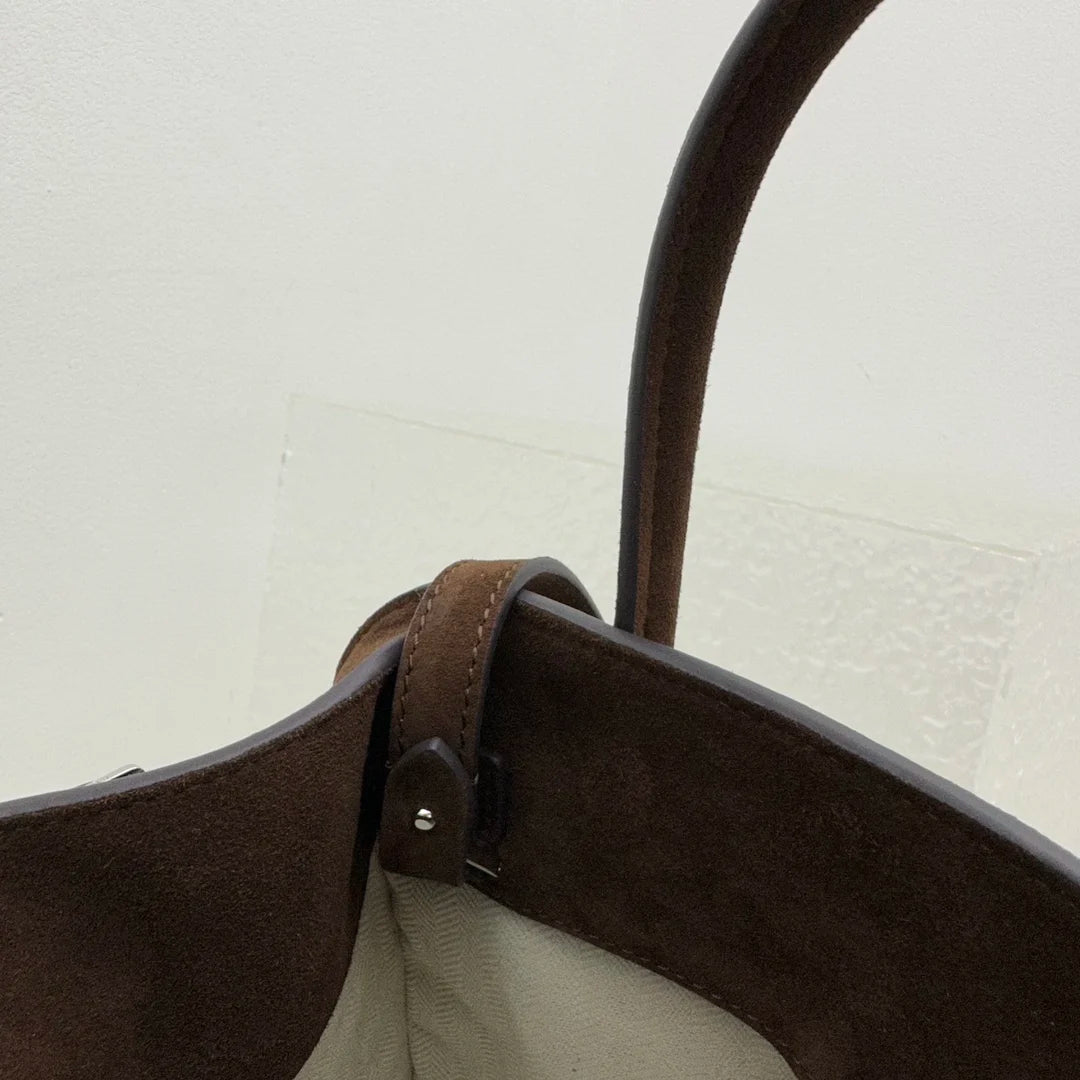 Leather Margaux 10 Inches 26CM Handbag Shoulder  Italian Cowhide Large Capacity Suede Soft High Quality Margaux10