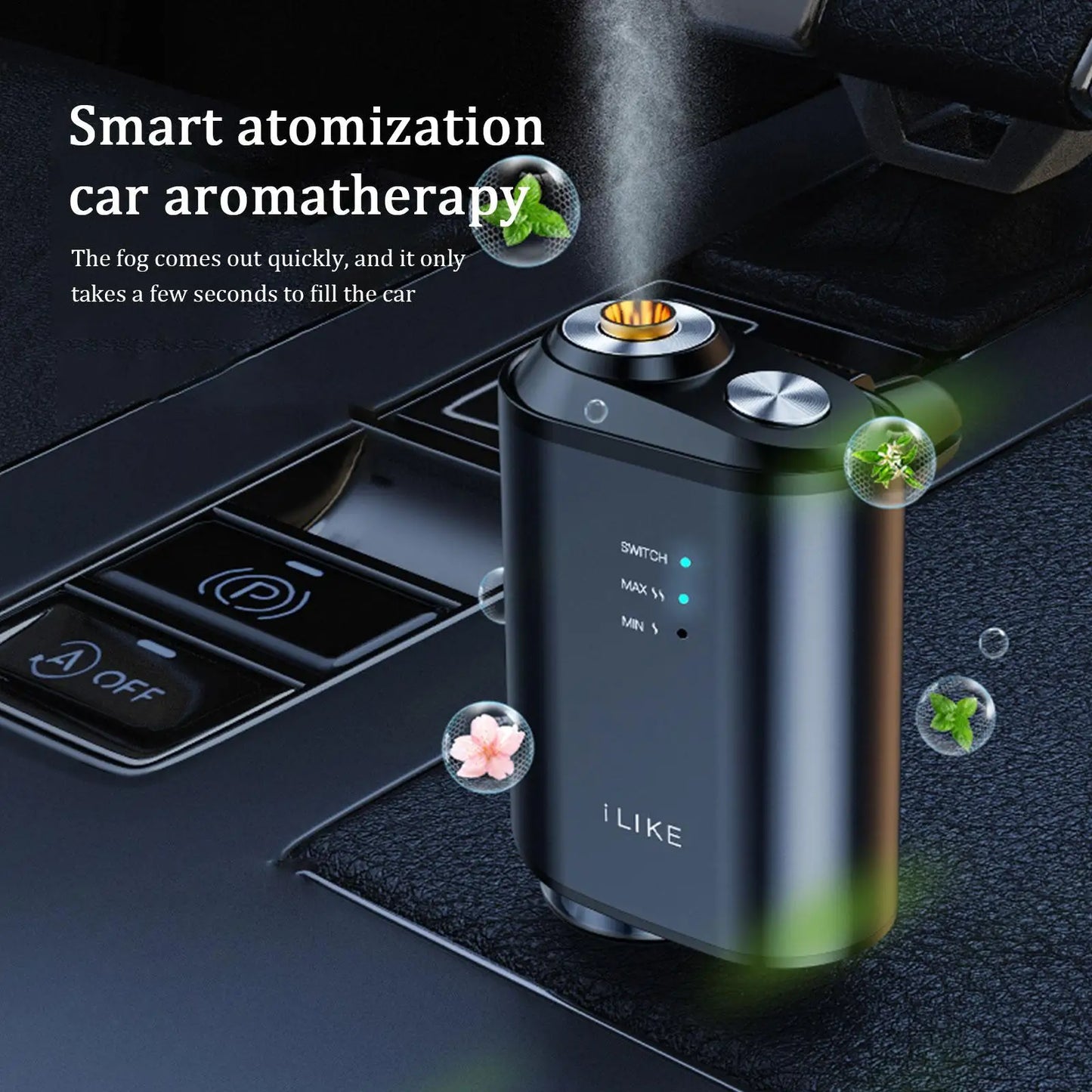 Electric Auto Air Diffuser Aroma Car Air Vent Humidifier Mist Essence Oil Aromatherapy Car Air Freshener Perfume Fragrance