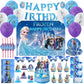 Disney Frozen Birthday Decoration Snow Queen Birthday party Tableware Cup Plate Elsa Olaf Anna Balloons Event Supplies For Kids