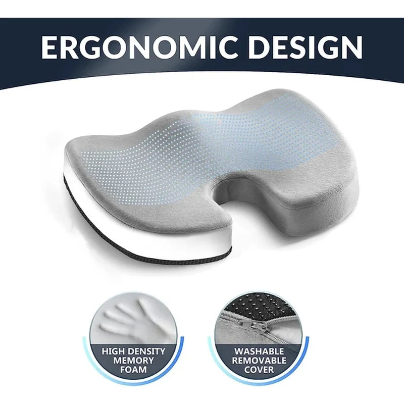 Gel Cushion Non-slip Gel and Memory Foam Coccyx Cushion Office Chair Cushion Car Cushion Sedentary Artifact