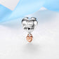 Original 925 Sterling Silver Charms Love Heart Mom Mother's Day Beads Pendant Fit Pandora Bracelets Necklaces Women DIY Jewelry