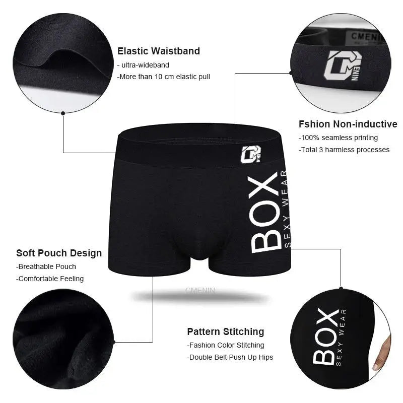 4Pcs Man Underpants Boxershorts Cotton Men Boxers Male Breathable Underwear Men's Panties Soft Boxer Orlvs-Two OR212