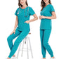 Surgical Uniforms Woman Scrub Set Medical Nurse Beauty Salon Workwear Clinical Scrubs Top + Pant Spa Doctor Nursing Tunic Suit