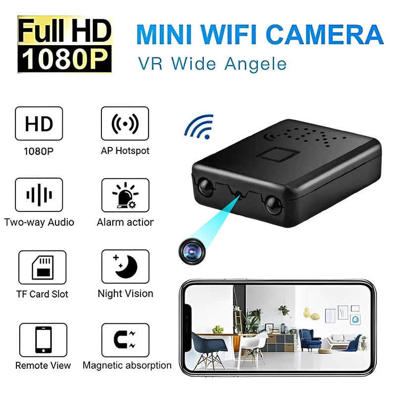 Xiaomi 1080p Full HD Mini Camera WiFi 5G Night Vision Home Security Micro Camcorder Audio Video Recorder with Motion Detection