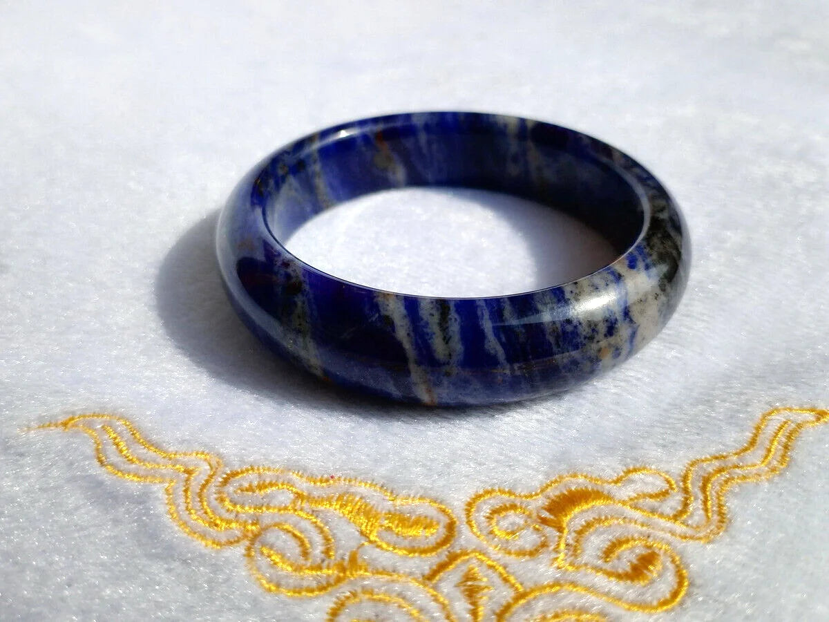 GENUINE Asia 60MM Rare Natural Lapis Lazuli Gemstone Bangle Bracelet