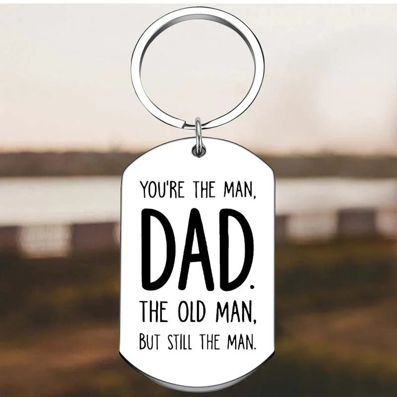 New Best Dad Ever Gifts Key Chain Ring Dad Birthday Gift keychains pendant Father Man Gift