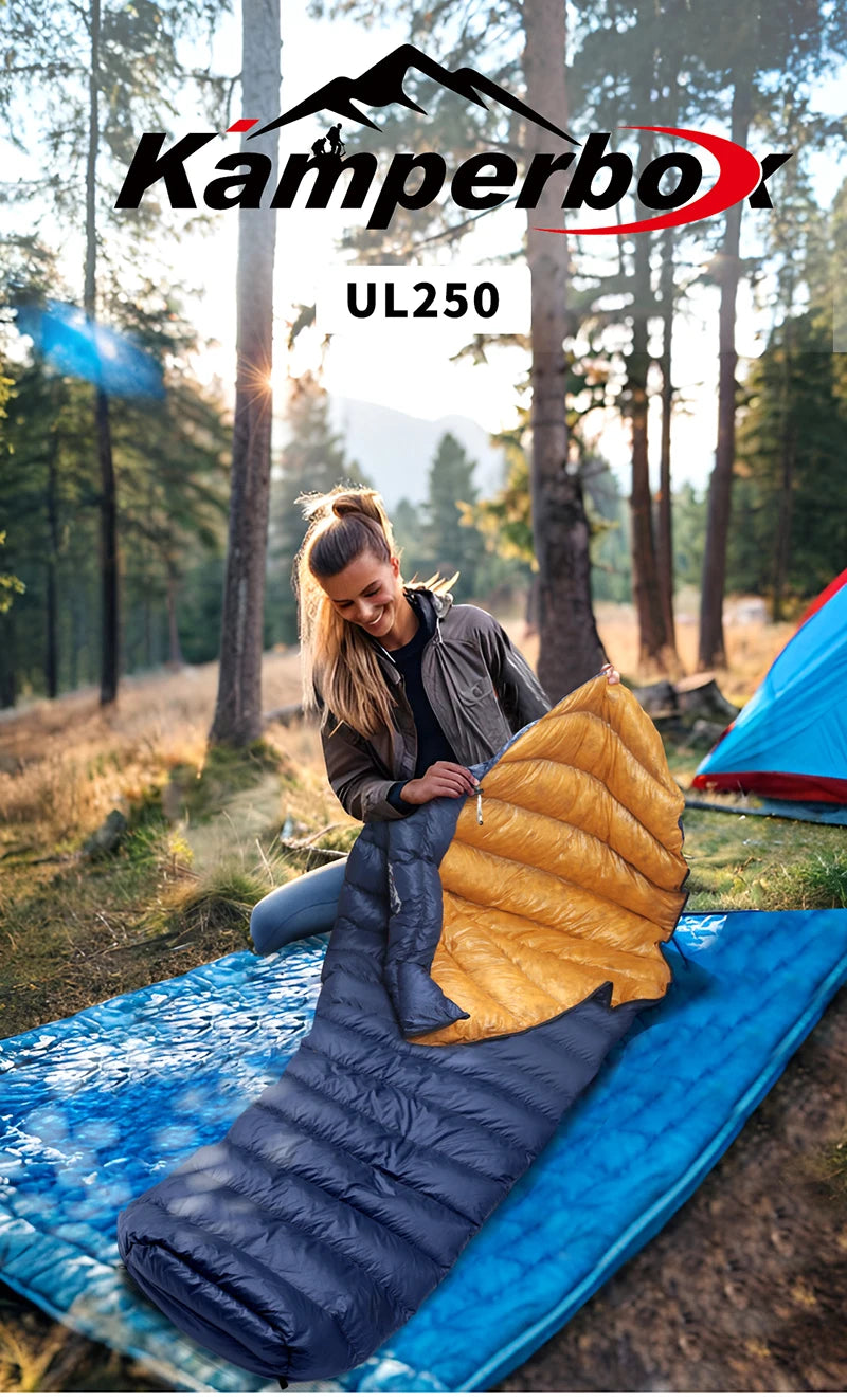 Kamperbox Ultralight Down Sleeping Bag Camping Outdoor Camping Sleeping Bag Down UL250