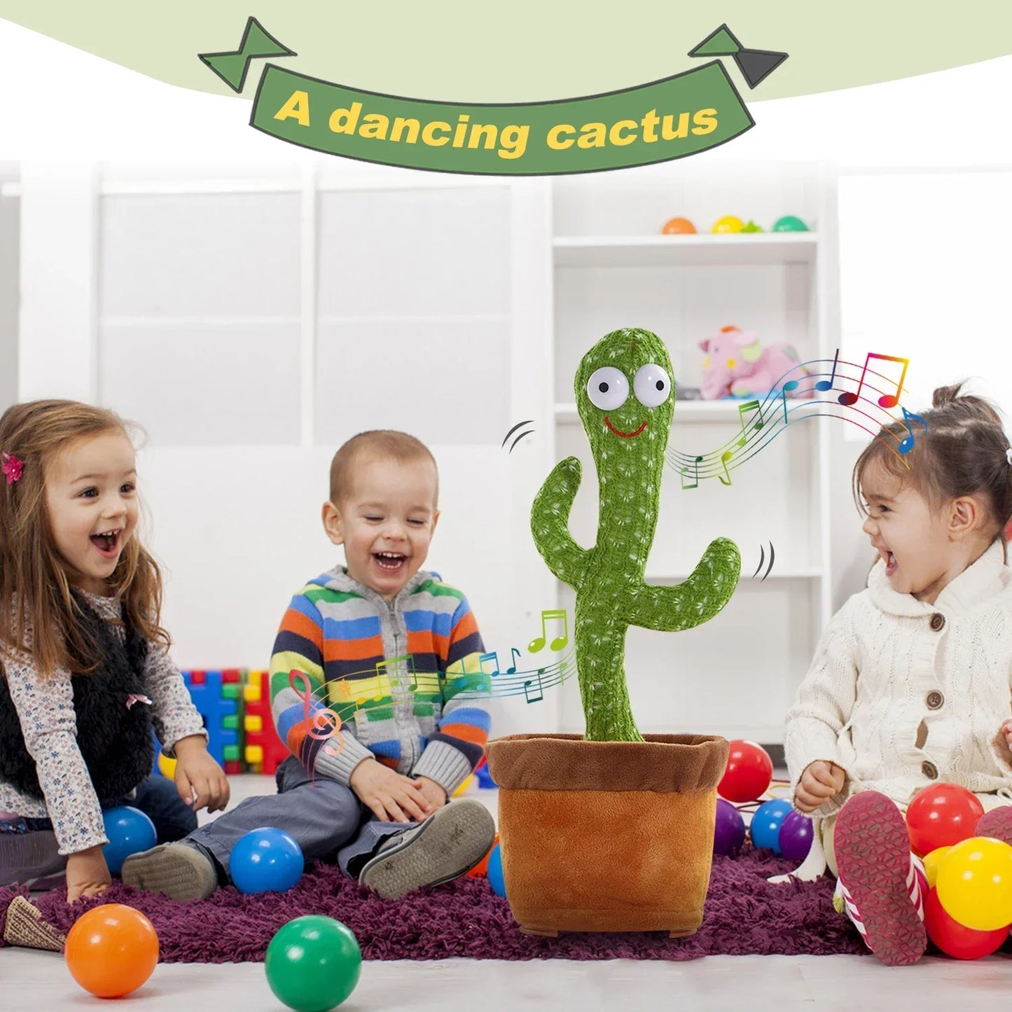 A talking cactus toy that can be charged, recorded, and repeated. Suitable for Spanish, English, and Arabic  voice changer