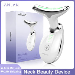 ANLAN Neck Face Beauty Device EMS Face Neck Lifting 3 Colors Light Heat Skincare Skin Tighten Reduce Double Chin Skin Care Tools