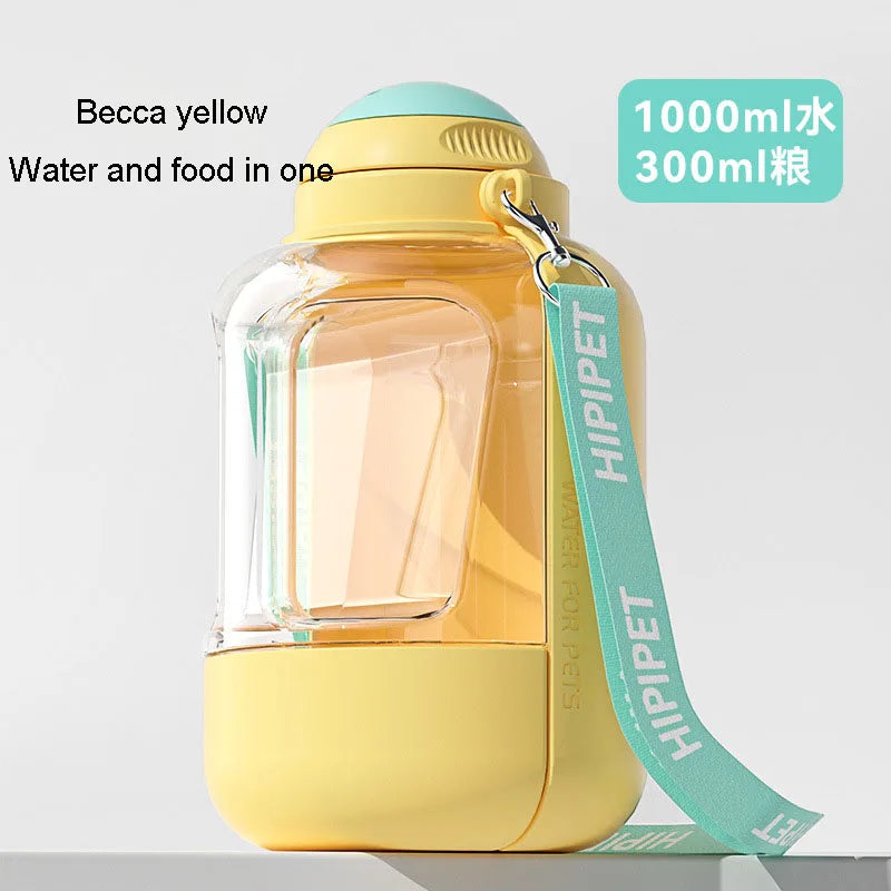 Pet Out Drinking Pot Bottle For Travel Large Capacity Dog Water Dispenser 2 In 1 Portable Water Bottle For Dogs Pet Drinking