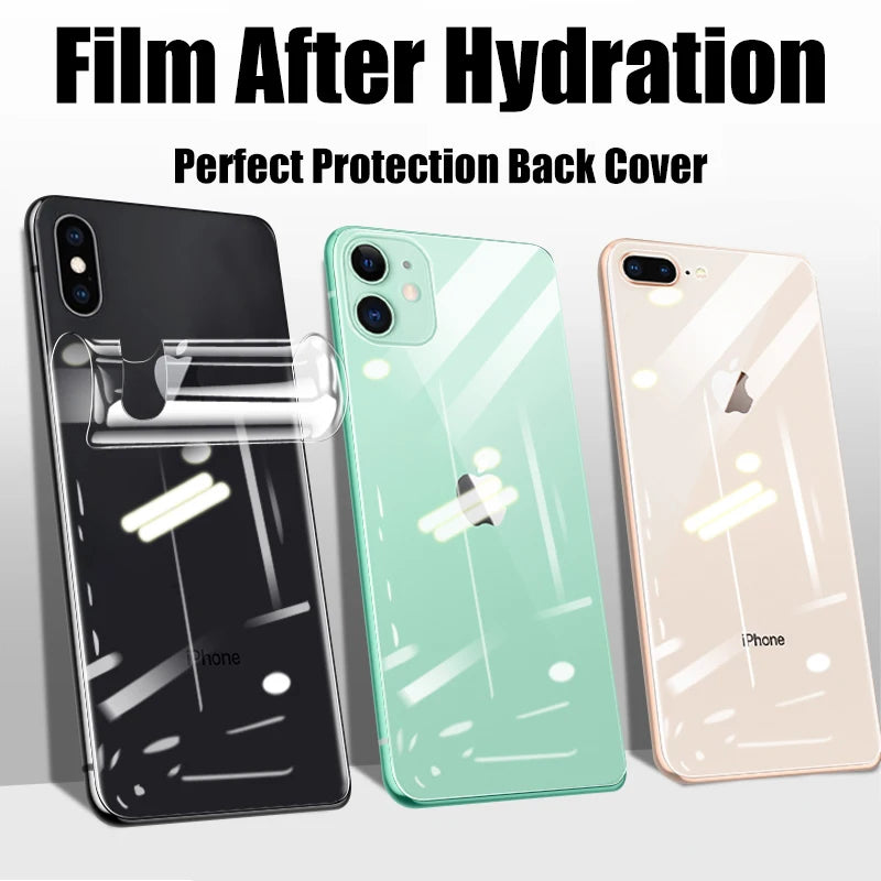 4Pcs Hydrogel Film For iPhone 11 12 13 14 15 16 Pro Max Screen Protector For iPhone 11 12 13 15 14 16 Plus Back Film Not Glass