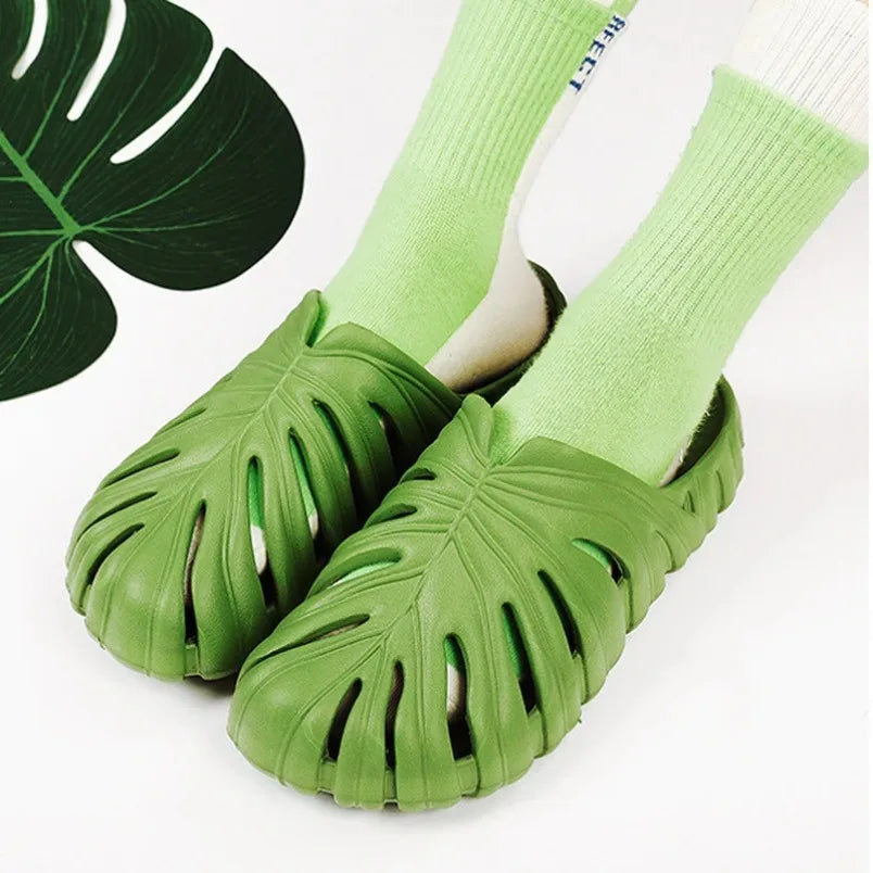 Women Slipper Platform Cloud Funny Home Slides Flip Flop Sandal Monstera Clog Summer Ladies House Shoe Men Woman Female Beach