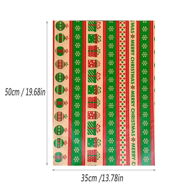 50X35CM 牛皮纸薄纸多色印刷包装纸 20 张用于包装礼物生日圣诞派对用品