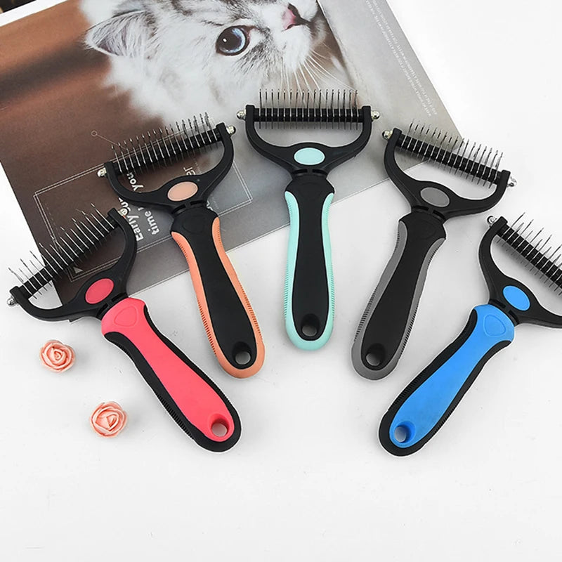 Professional Pet Deshedding Brush Dog Hair Remover Pet Fur Knot Cutter Puppy Cat Comb Brushes Dogs Grooming Shedding Supplies