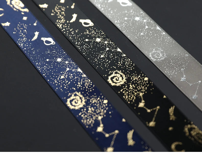 Star Wrapping Paper Meteor Ribbon Gold Silver Christmas Gift Box Bow Ribbon Gift Box Decoration