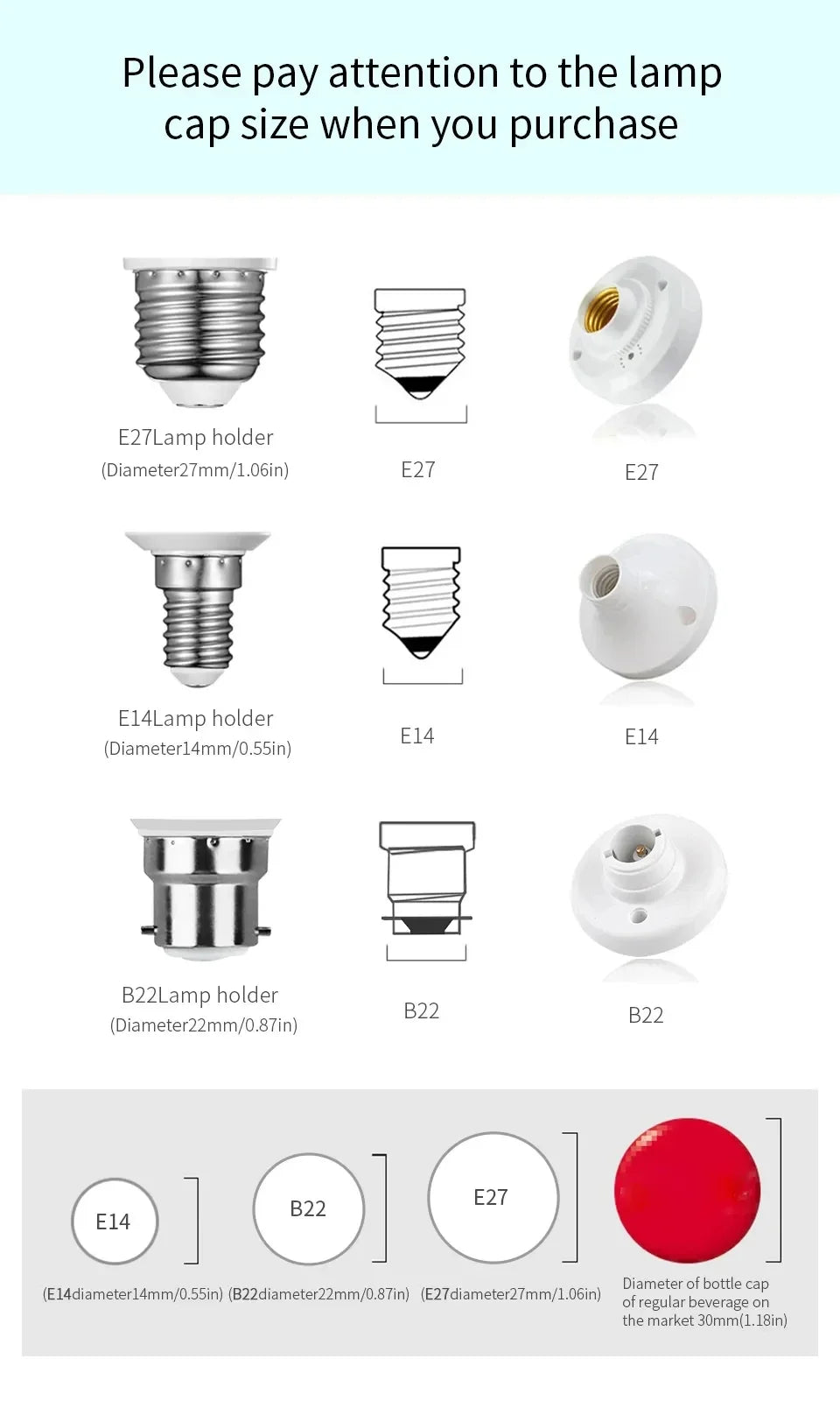 Bulbusbow 4-Pack LED Light Bulbs E27 E14 B22