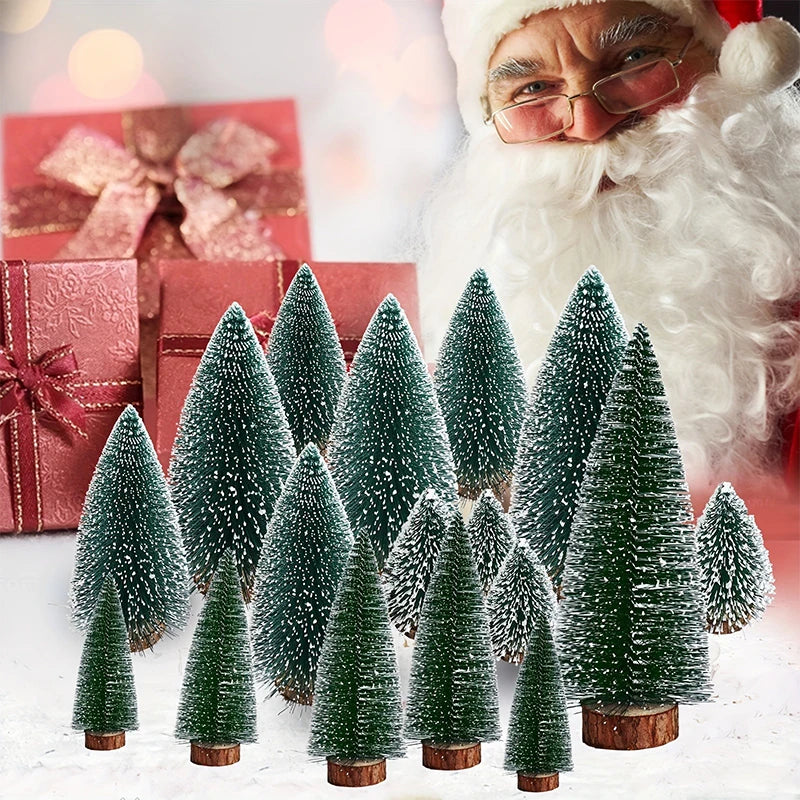 Christmas Decoration Xmas Tree Small Cedar Pine For Home Room Decor Halloween Party New Year 2024 Navidad Ornaments Accessories