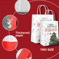 Bulbusbow Christmas Kraft Paper Bags 2024 New Year Cute Santa Claus Gift Box Holiday Party Children Candy Cookie Packaging Bag with Handle