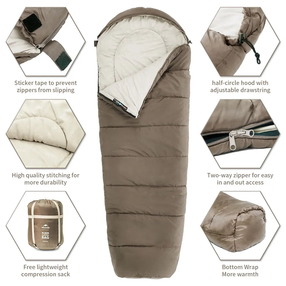 Naturehike Outdoor Ultralight Sleeping Bag High Quality Fluffy Down Sleeping Bag Camping  Sleeping Bag Portable Durable 3 Season